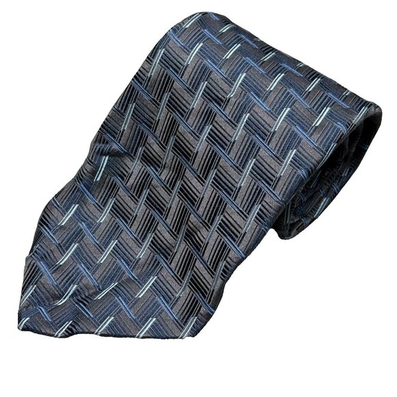 Altea Milano Tie 100% Silk Made in Italy Geometric Woven 4" - Picture 1 of 5